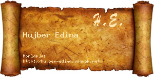 Hujber Edina névjegykártya